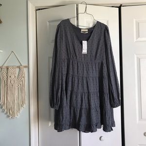 BNWT Slate Grey Urban Outfitters Long Sleeve Dress